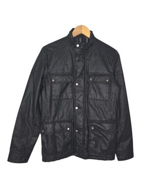 J Crew Womens Black Coated Insulated Plaid Flannel Lined Field Jacket Size XS